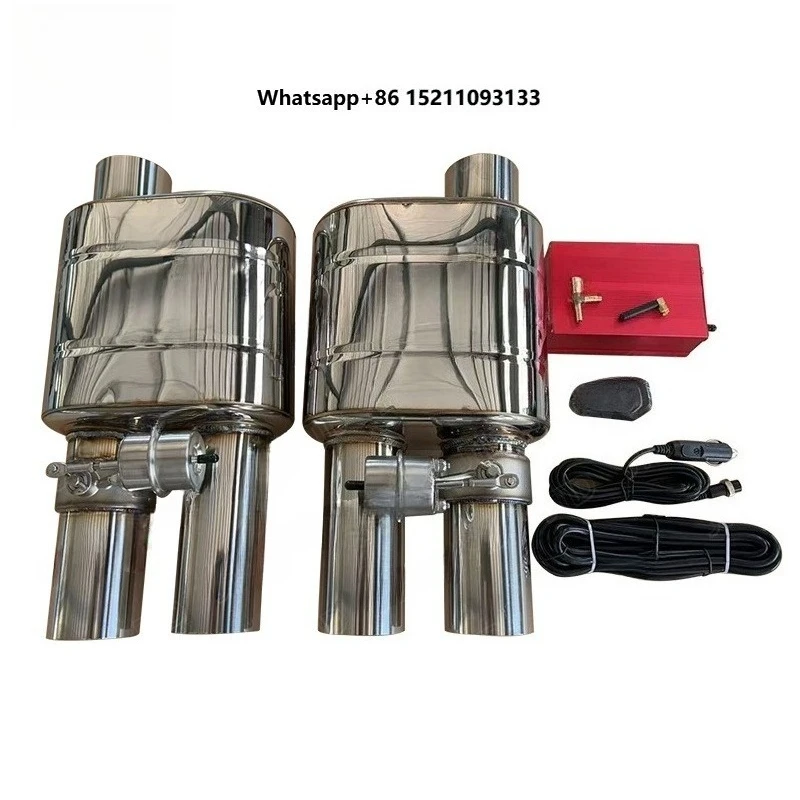 Wholesale 201SS  2.5inch 2.75inch 3 Inch Universal Exhaust Muffler with Dual Outlet Valve Cutout Remote Controller