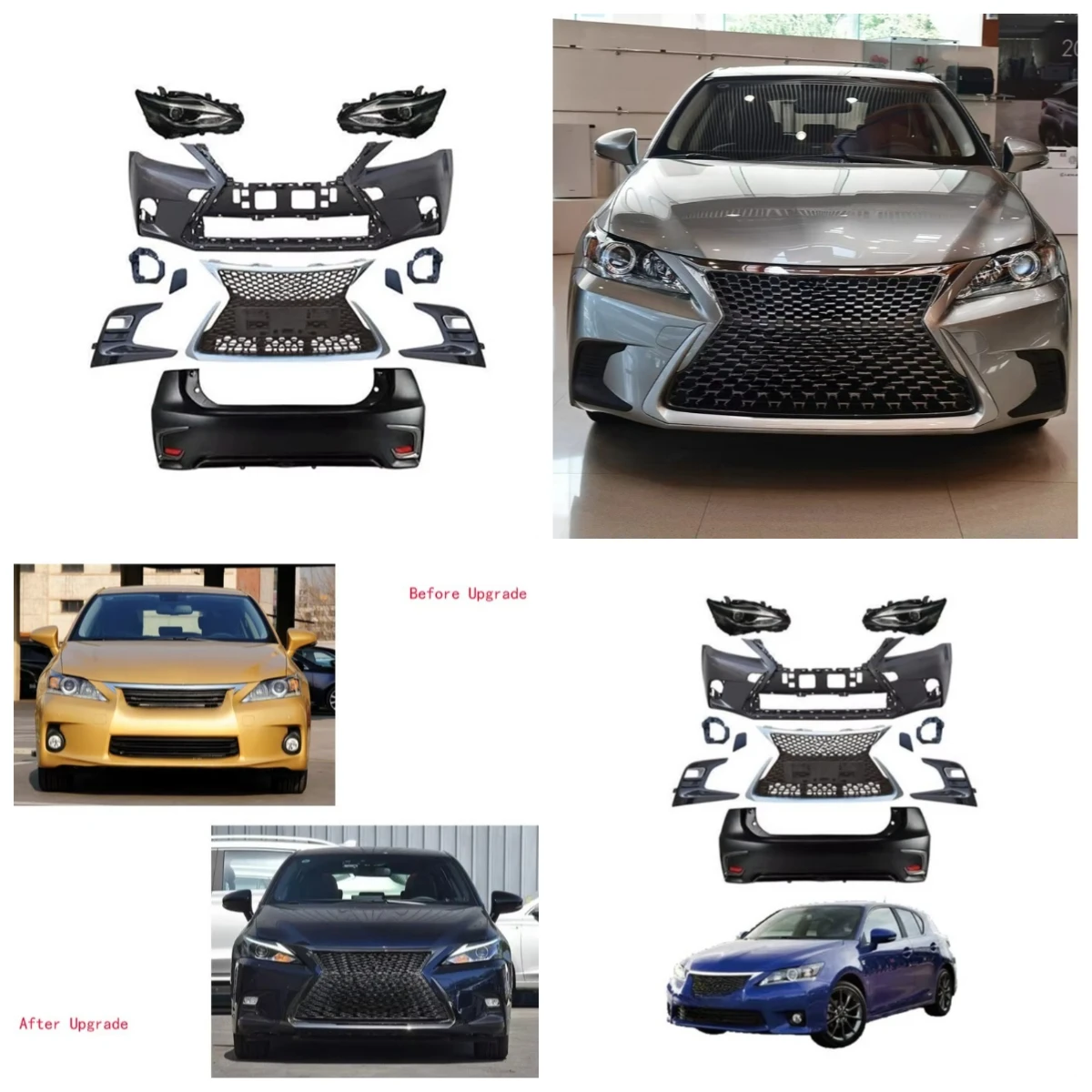 

Stlf Car Bodykit Upgrade Bumper Headlight Full Body Kit For CT200h 2021 Sport Package Compatible With Old And New