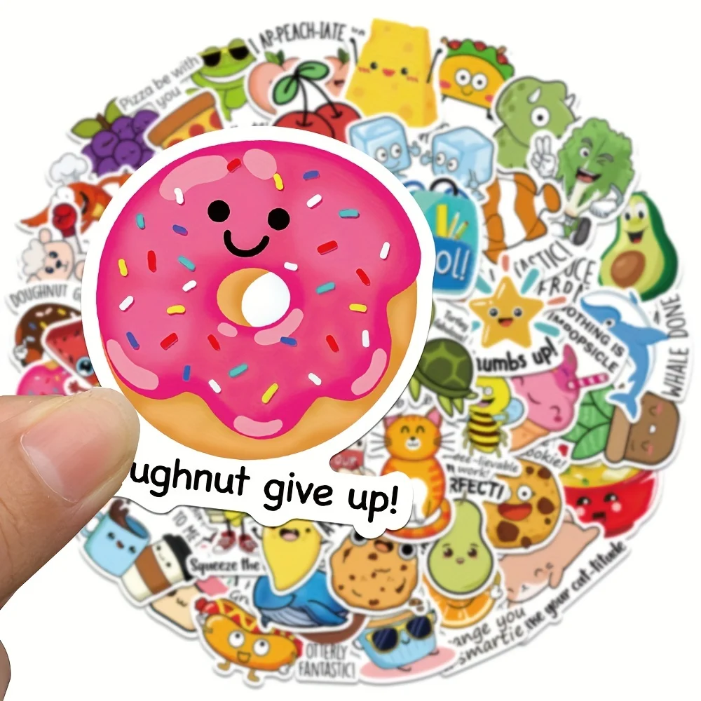 50PCS Inspirational English Pattern Graffiti Stickers DIY Waterproof Decals For Luggage Phone Cases and Personalized Decoration