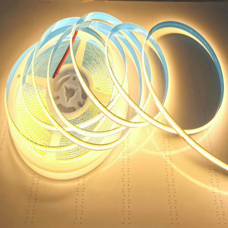 DC12V 24V COB LED Strip Light High Density 8mm 320Leds/M 5M Dimmable FOB Linear Ribbon Warm Nature Cool White 3000K 4000K 6000K