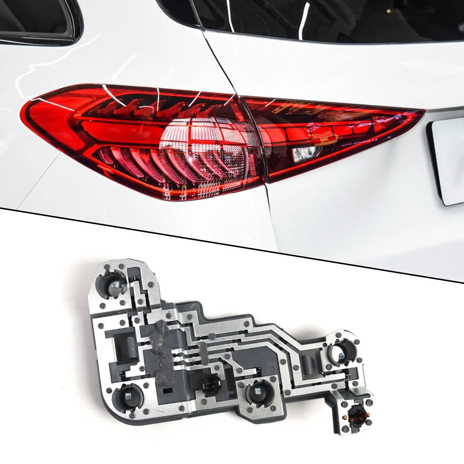 

Right Taillight Bulb Holder Rear Lamp Bulb Socket 2048203864 Support Bracket Direct Replace for W204 Estate Repair Part