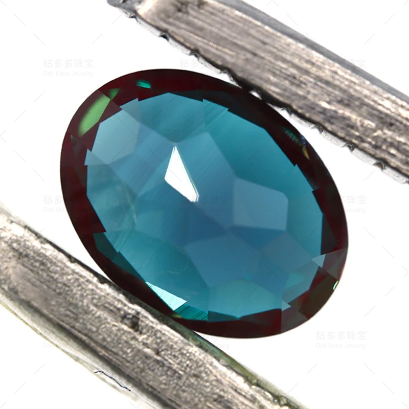 Lab-grown Gemstone Alexandrite Oval Cut VV1S Pendant Gemstone Fine Jewelry, Optional Certificate For DIY Jewelry Materials