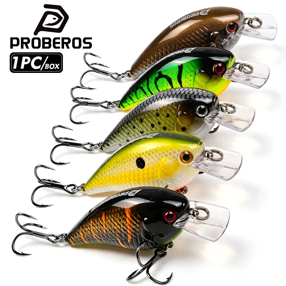 Proberos 1 Stück 7cm/11g Crankbaits Angelköder Schwimmende Wobbler für Hecht Minnow-Köder zum Angeln Künstlicher Köder Angelzubehör