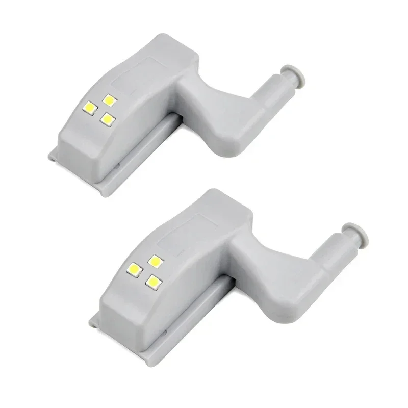 2PCS Smart Sensor Cabinet LED Hinge Light Warm Light Cabinet Door Hinge Light Auto on/Off for Kitchen Bedroom Closet