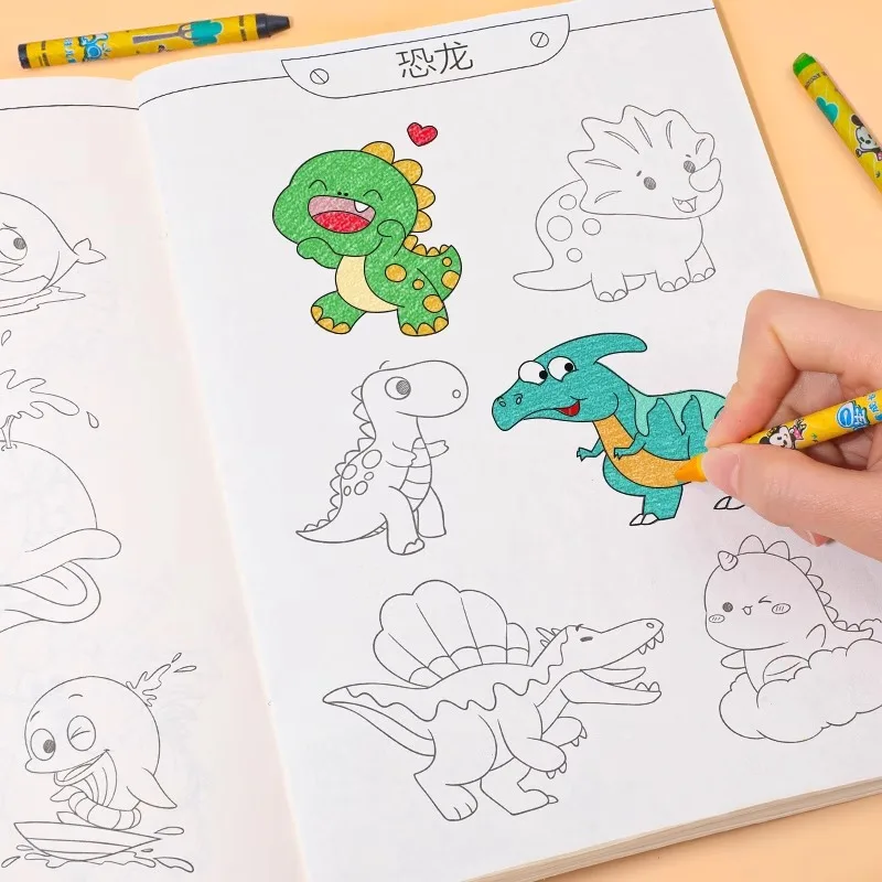 كتاب رسم خط الأطفال، كتاب تتبع الشكل على شكل عصا، تدريب على التحكم في القلم، مجموعة كتب تلوين رياض الأطفال، كتاب رسم