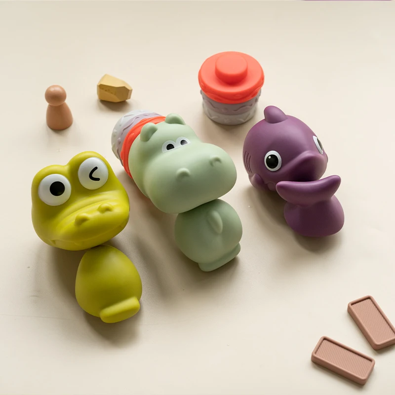 ألعاب حمام الطفل على شكل حيوان لطيف للأولاد والبنات، هدايا الاستحمام، لعبة الضغط على الماء، وقت الاستحمام للأطفال الصغار، ألعاب السباحة الممتعة للأطفال #5