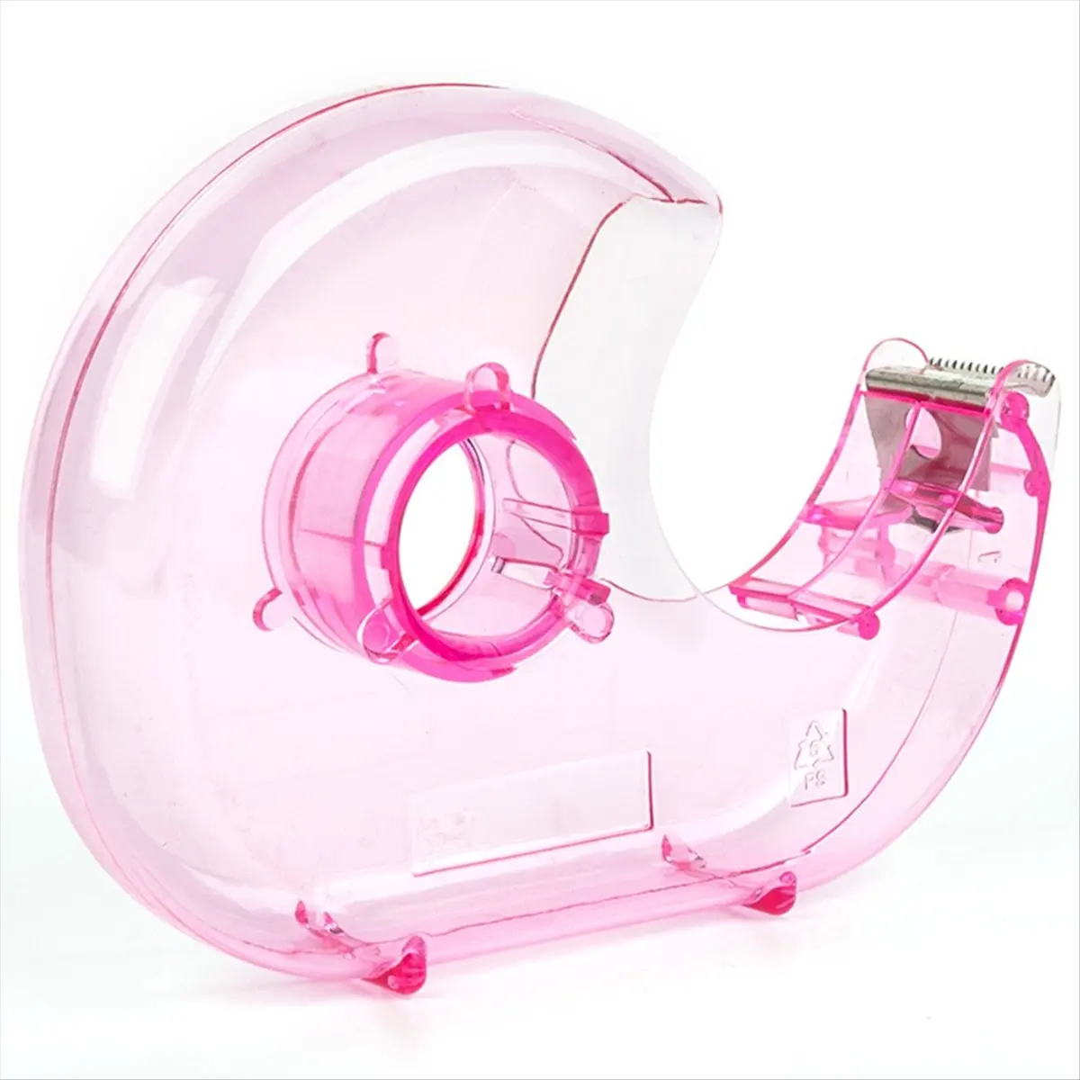A95G Transparent Desktop Tape Cutter Tape Hand Use Practical Plastic Adhesive Tape Dispenser Portable (Color Random.)