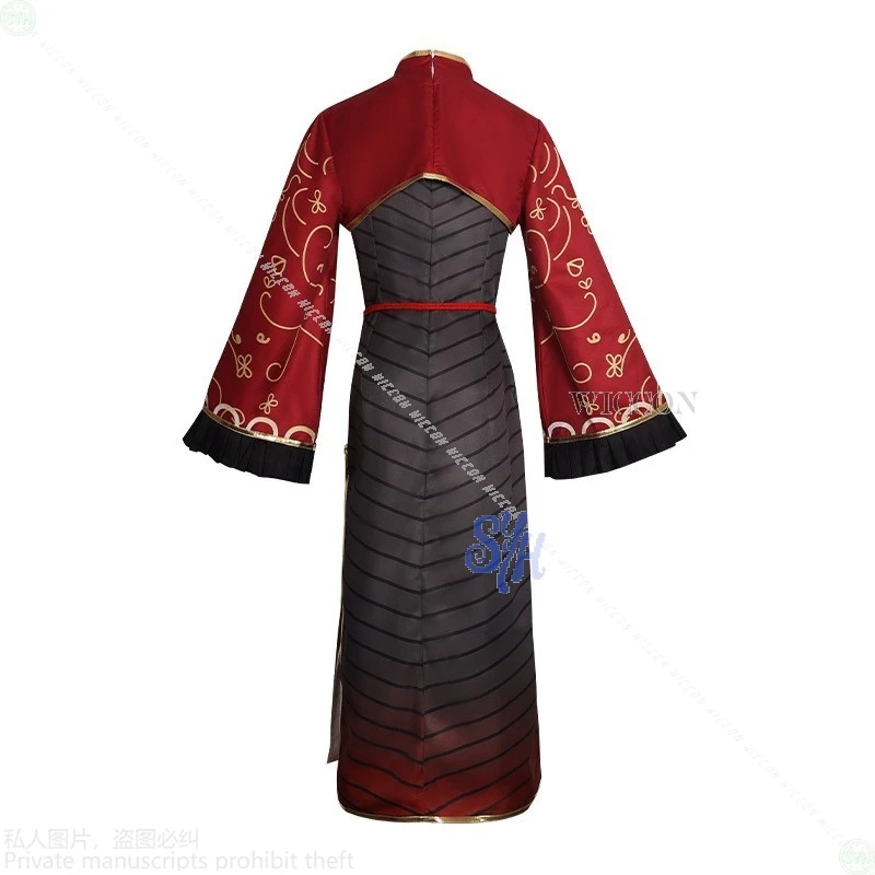 ชุดคอสเพลย์เจีย ซีชุน อนิเมะ เกม ลิมบัส คอมพ์ไพร์ สไตล์น่ารักแบบจีน ชุดกี่เพ้าสีแดง ชุดกี่เพ้าแบบย้อนยุค ชุดโลลิต้า สำหรับฮาโลวีน คริสต์มาส ปีใหม่