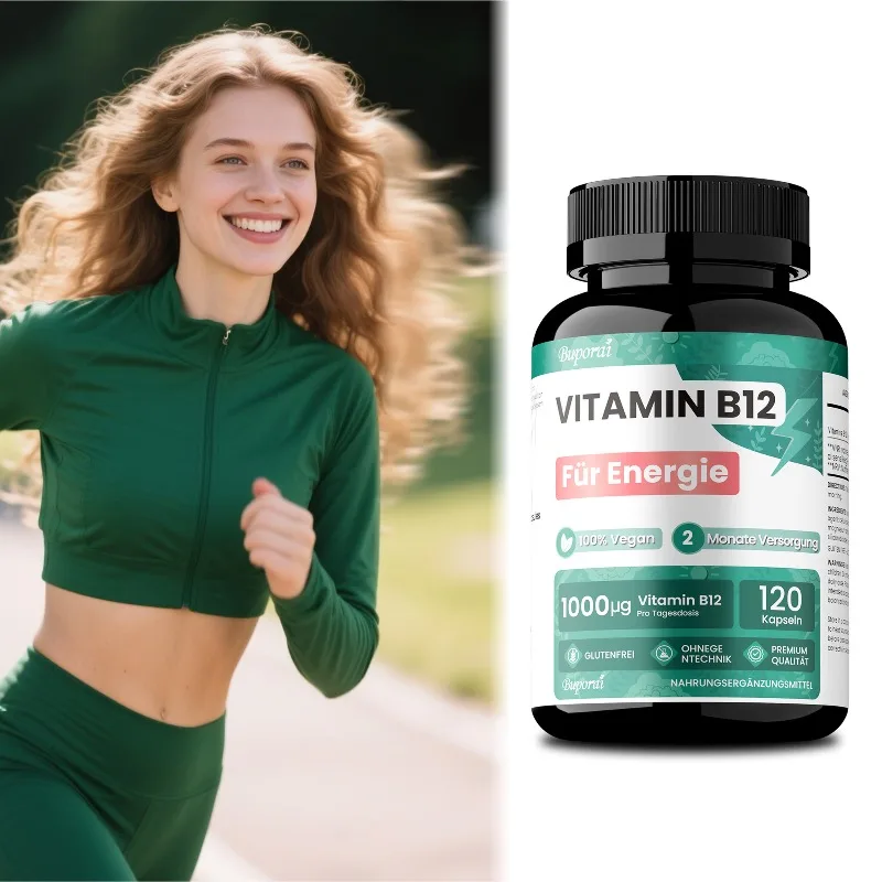 Vitamin B12 1000mcg - Improves Mood, Promotes Erythrocyte Production, Supports Brain and Nervous System Health, Enhances Memory