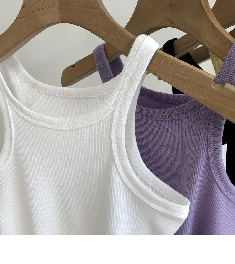 2025 Women Tank Tops Sexy Cropped Top Female Women Summer Camisole Camis Black White Sport Clothes For Women