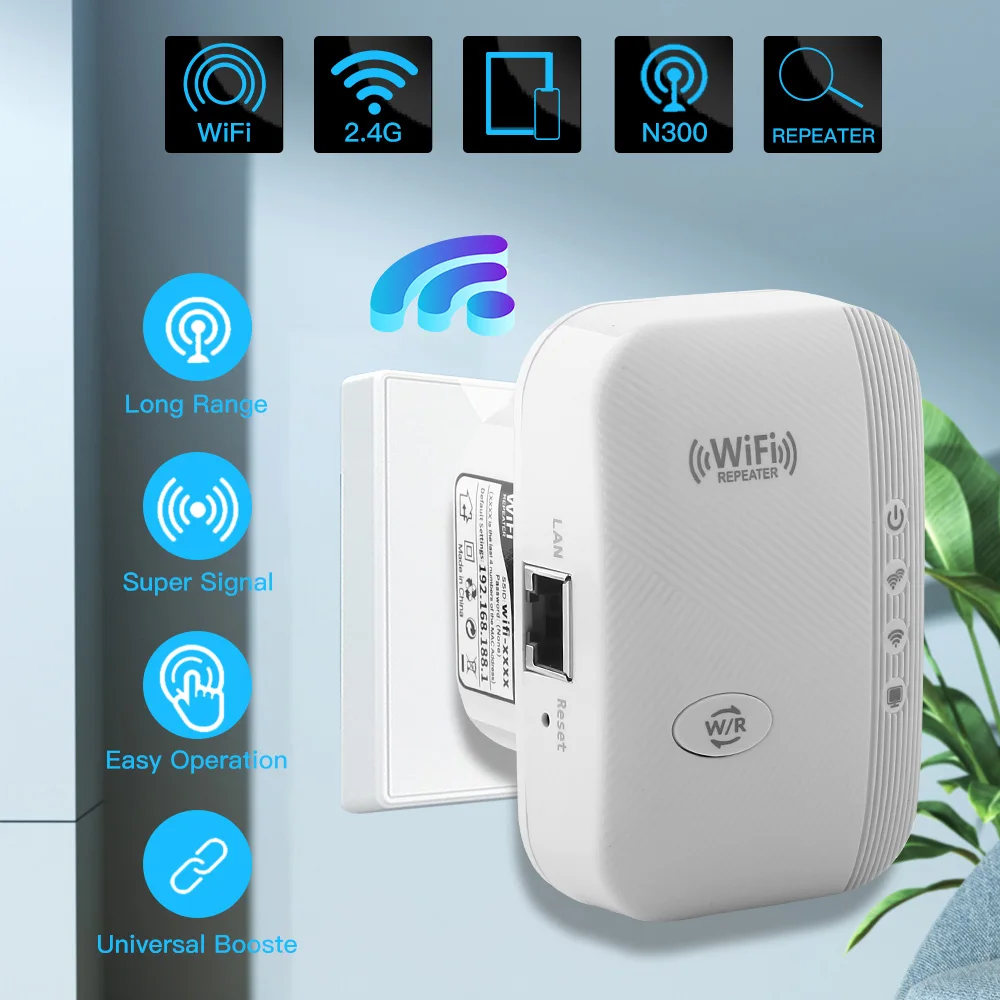 

New 300Mbps Wireless WiFi Repeater W9533 2.4Ghz AP Router WiFi Extender Amplifier Booster WPS Long Range Access Point