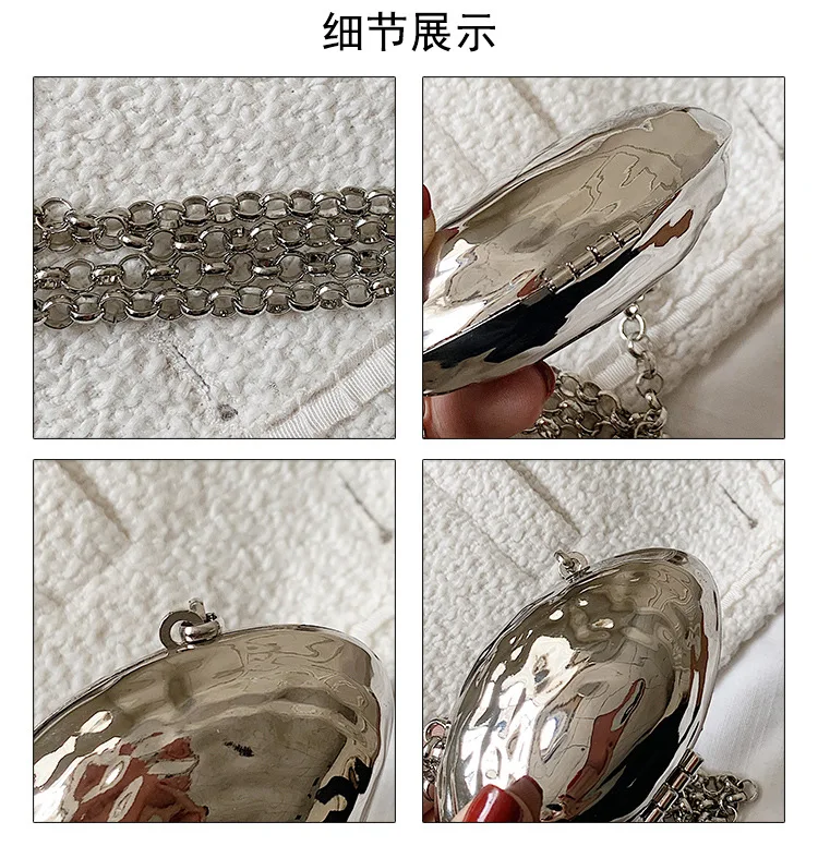 Mini Lipstick Bag Decorate Designer Handbag and Purse Fashion Women Shoulder Circular mirror Bag Chain Crossbody bag Female