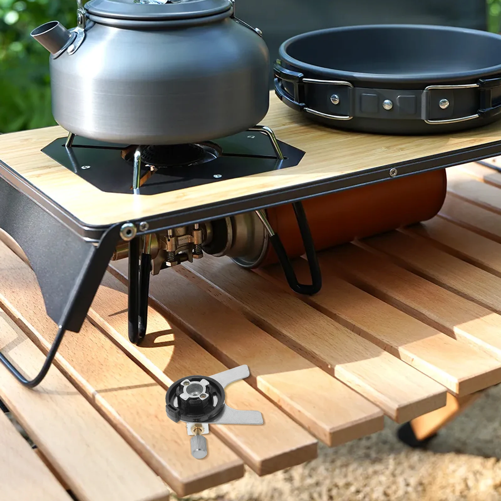 

Propane Tank Input Gas Canister Converter Fuel Adapter Stove Connection Durable Lightweight Portable Outdoor Camping Hiking