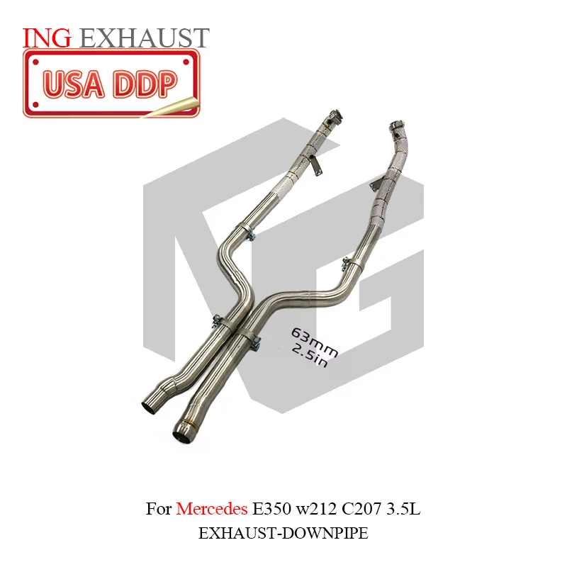 

for Mercedes Benz E350 exhaust w212 C207 downpipe 3.5L SS304 TIG manual welding