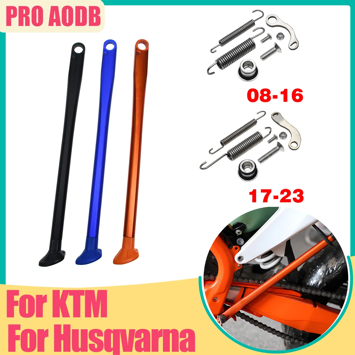 2008-2024 Motocross ABS Plastic Side Stand Kick Stand Base Foot For KTM 150 200 250 300 450 500 XC XCW XCF EXC EXCF TE FE TX FX