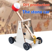 Children's Puzzle Assembled Catapult Model Toy Diy Creative Science Experiment Hand-made Props Parent-child Interactive Game