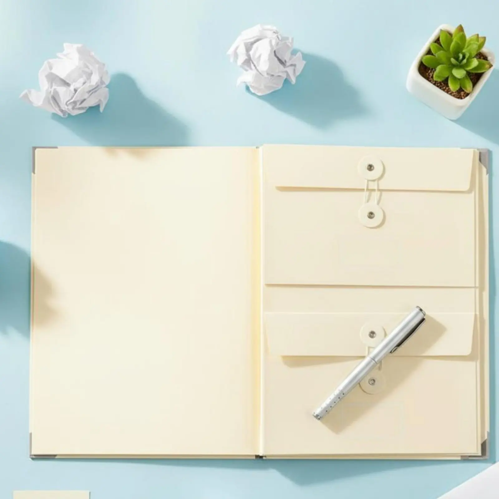 

Manila Pocket Binder Multiple Pockets Expanding File Folder Expanding Document Organizer Easy to Organize Office Storage