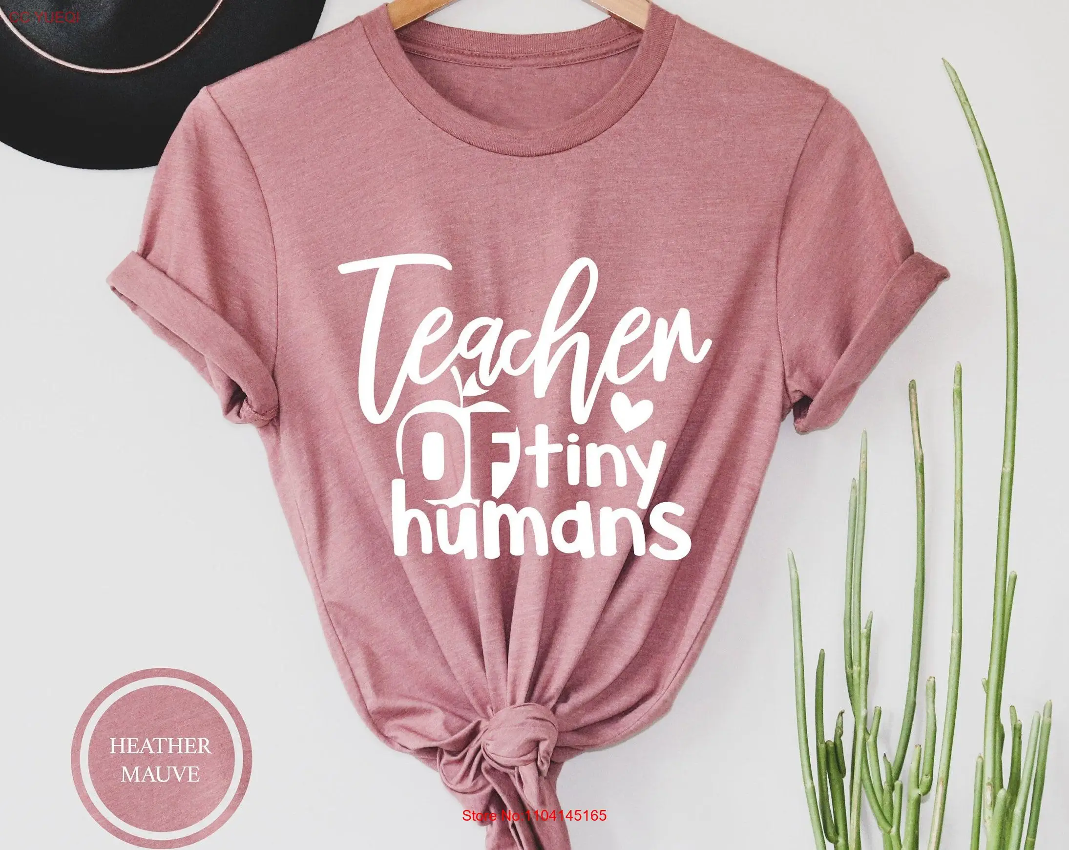 Teacher Of Tiny Humans T Shirt Preschool Kindergarten Pre School k Elementary Day Care long or short sleeves