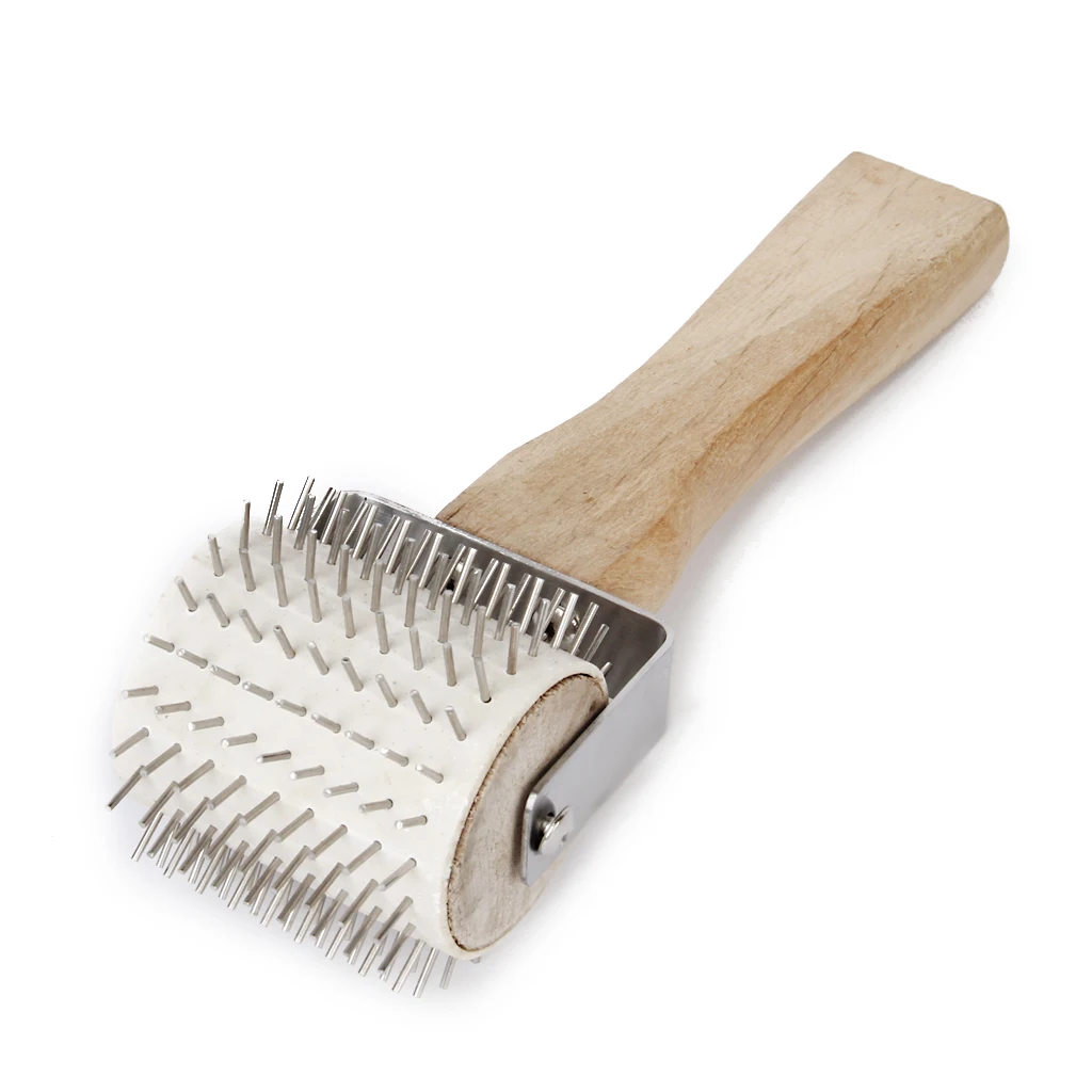 Beekeeping Uncapping Roller Stainless Steel Timber Handle Honeycomb Extracting Tool Propolis Collector for Pressing Honeycombs