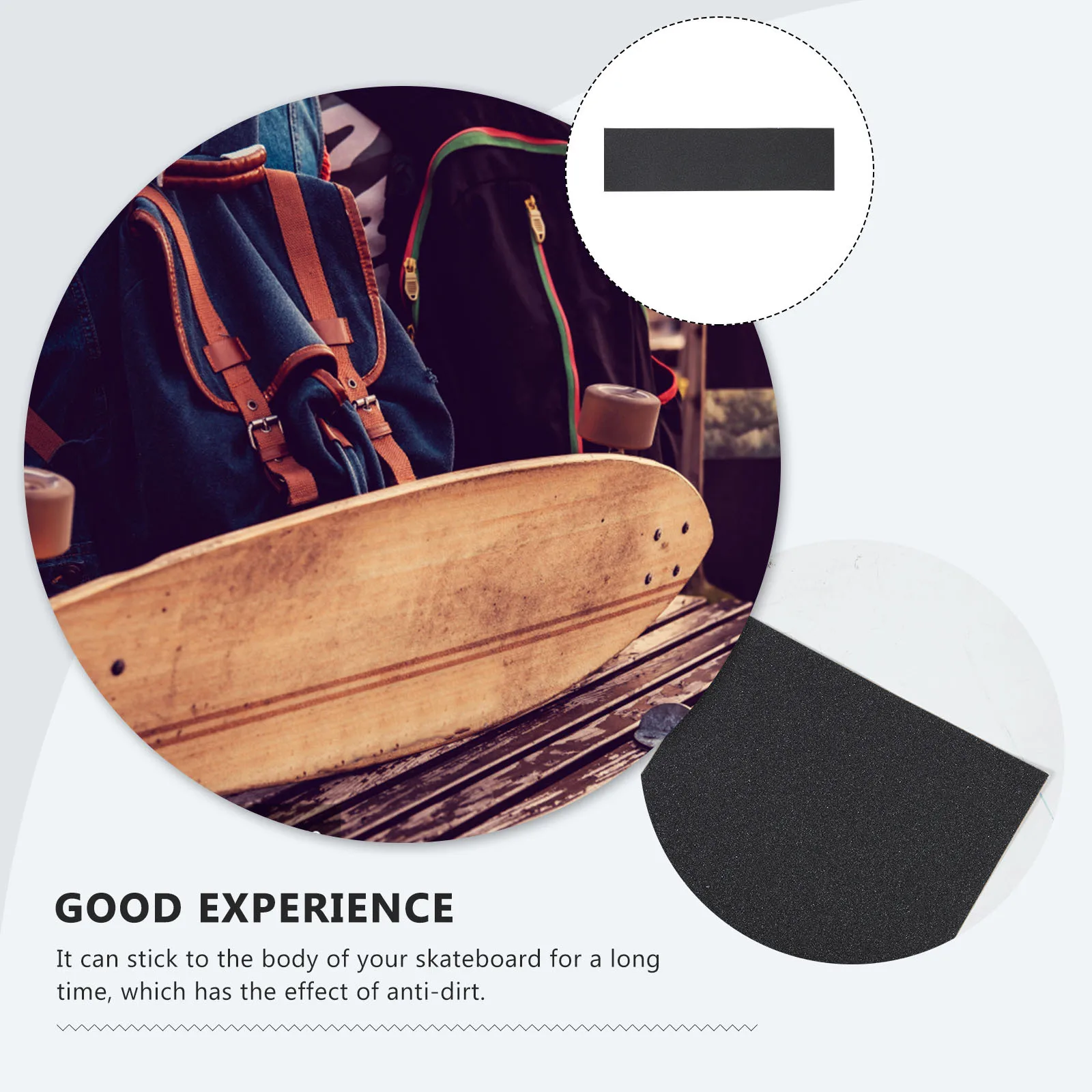 

Skateboard Grip Tape Durable Sandpaper Protective Self-Adhesive Easy Cut Professional Skateboard Part Anti-Skid Tape