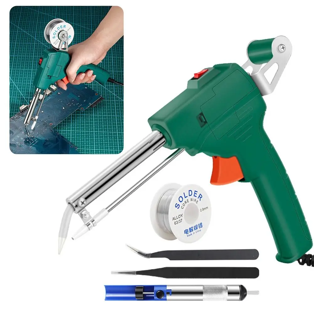 Alloy Tip + ABS Strong Plastic Automatically Send Tin Tools 110V/220V External Heating Soldering Iron Kit Internal Heating US/EU