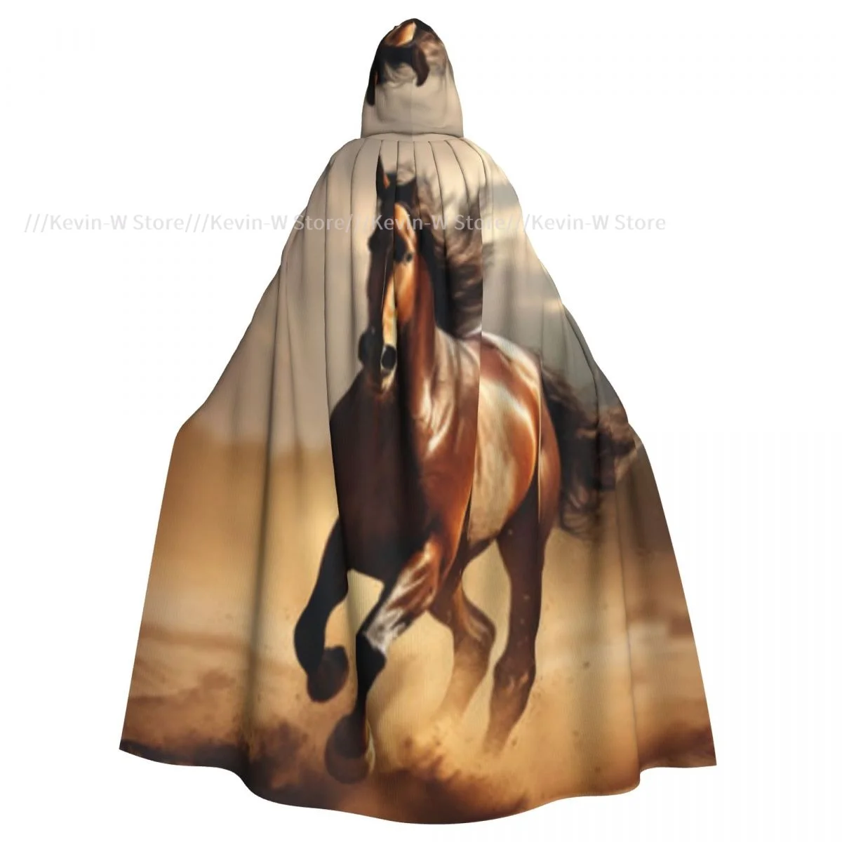 Unisex Adult Horses Activities Like Running Jumping Walking And Sleeping Make Them Cloak with Hood Long Witch Costume Cosplay