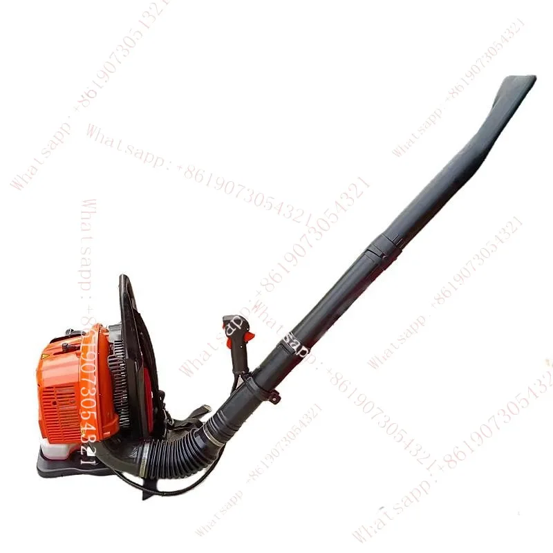 

Hair dryer two-stroke engine pavement cleaner blowing fallen leaves garbage dust light snow