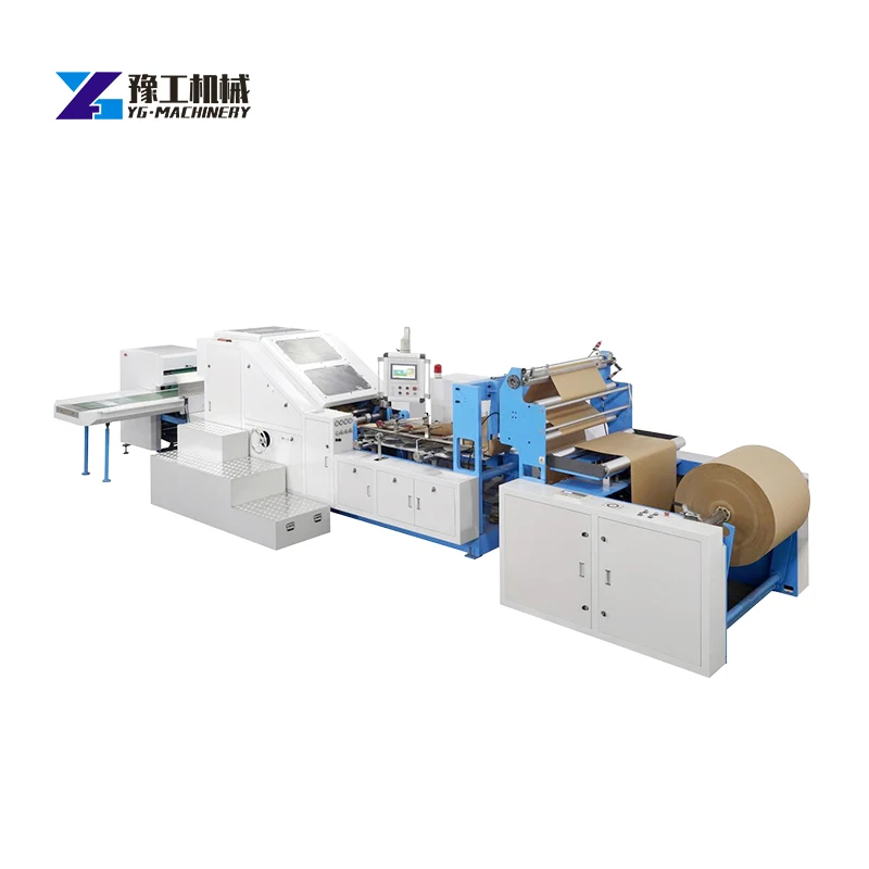 High Speed Sharp Bottom Kraft Grocery Paper Bag Making Machine Fully Automatic Paper Bag Making Machine Pustic