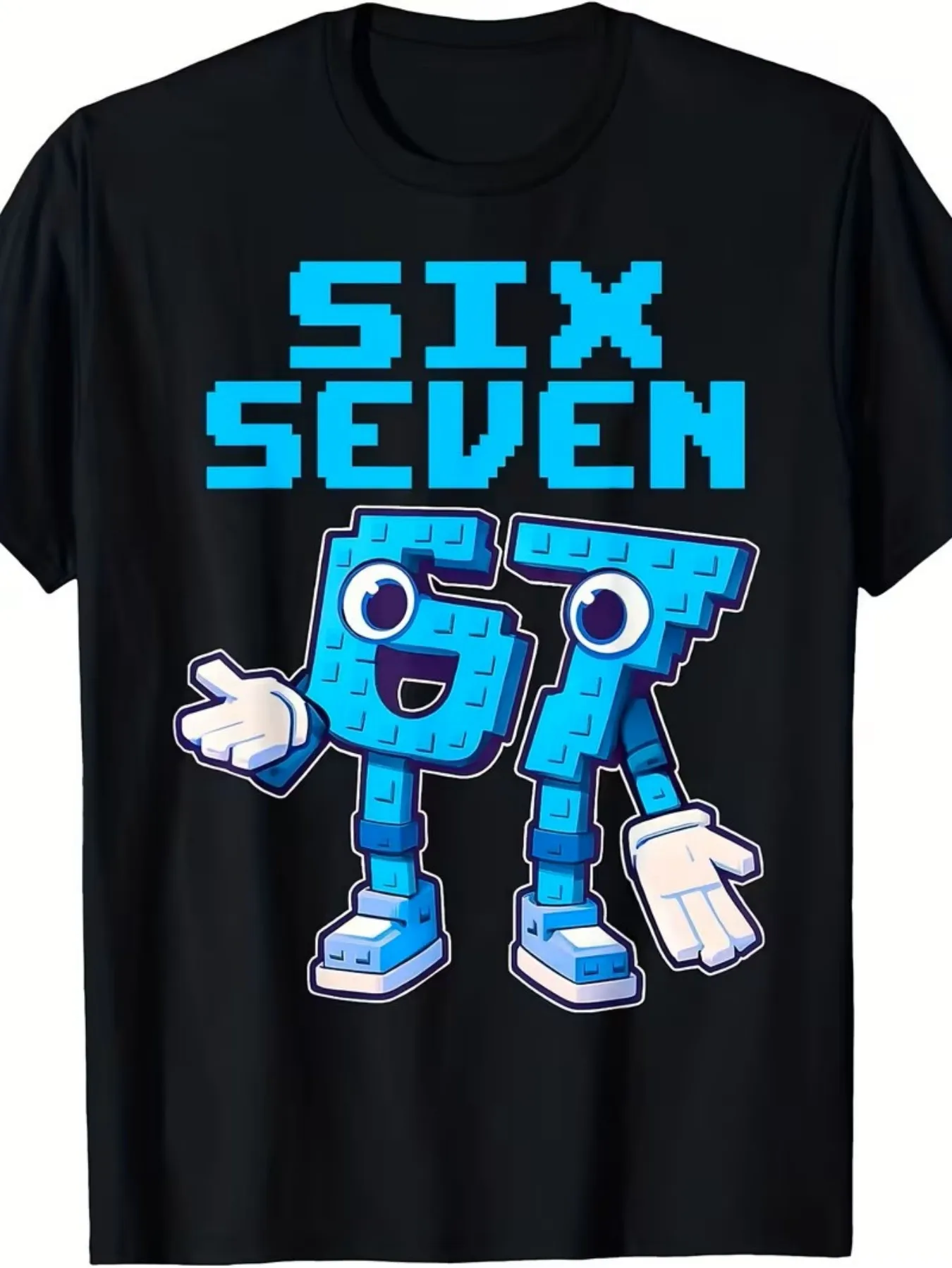 Grappige zes zeven Italiaanse hersenen 67 nummer grafische print T-shirt jongen/meisje zomer korte mouwen kinderen losse comfortabele t-shirt top