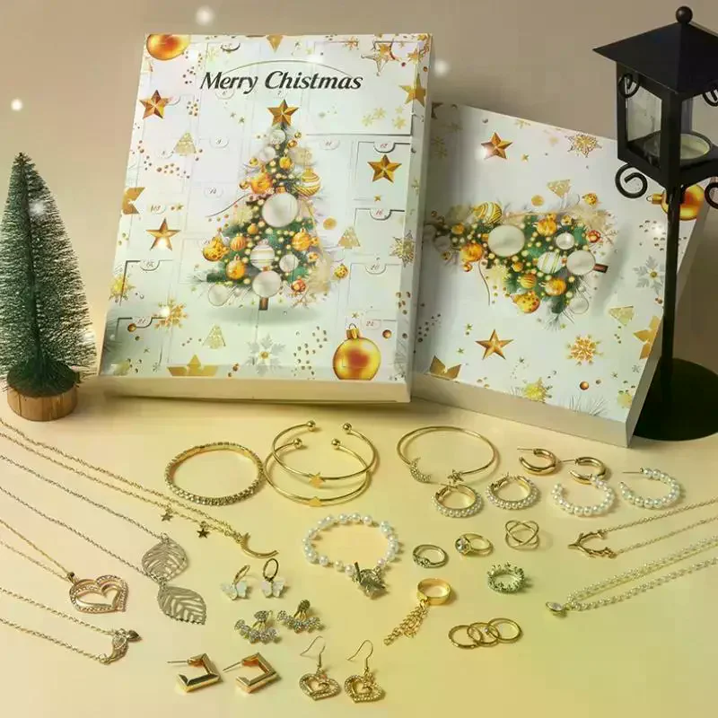 

24-дневный обратный отсчет, браслет «сделай сам», комплект для изготовления ювелирных изделий, рождественский набор для девочек с адвент-календарем