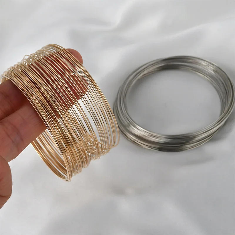 100 Loops/lot Memory Steel Wire 60 115 mm Metal Wire For Jewelry Making DIY Beading Bracelet Necklace Hoop Findings Accessories