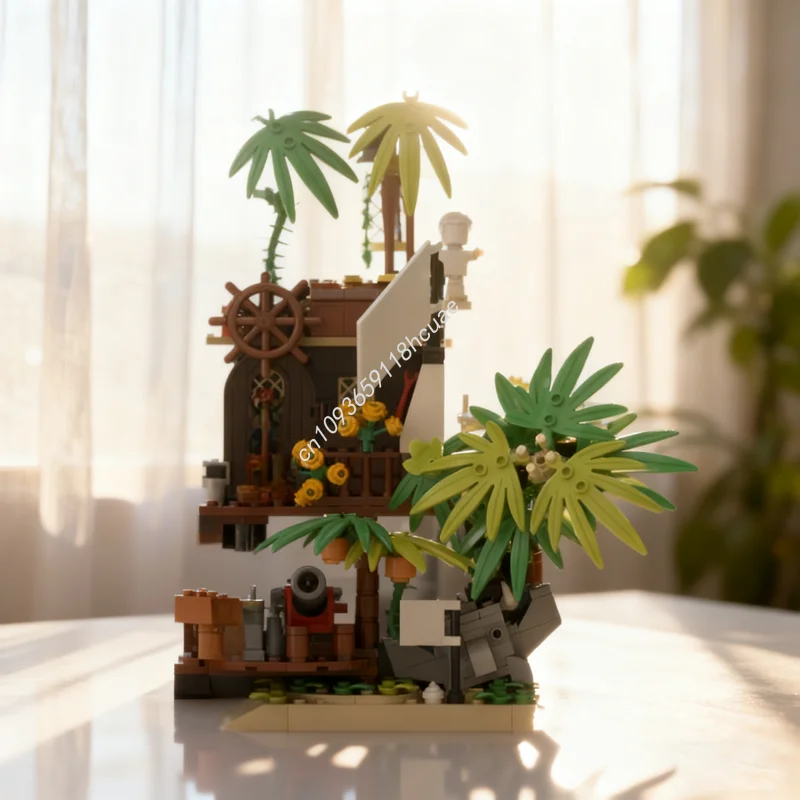 

693pcs MOC Pirates Barracuda Bay Frame Model Building Blocks Construction DIY Christmas Gifts Creative Toy Idea Education Brick