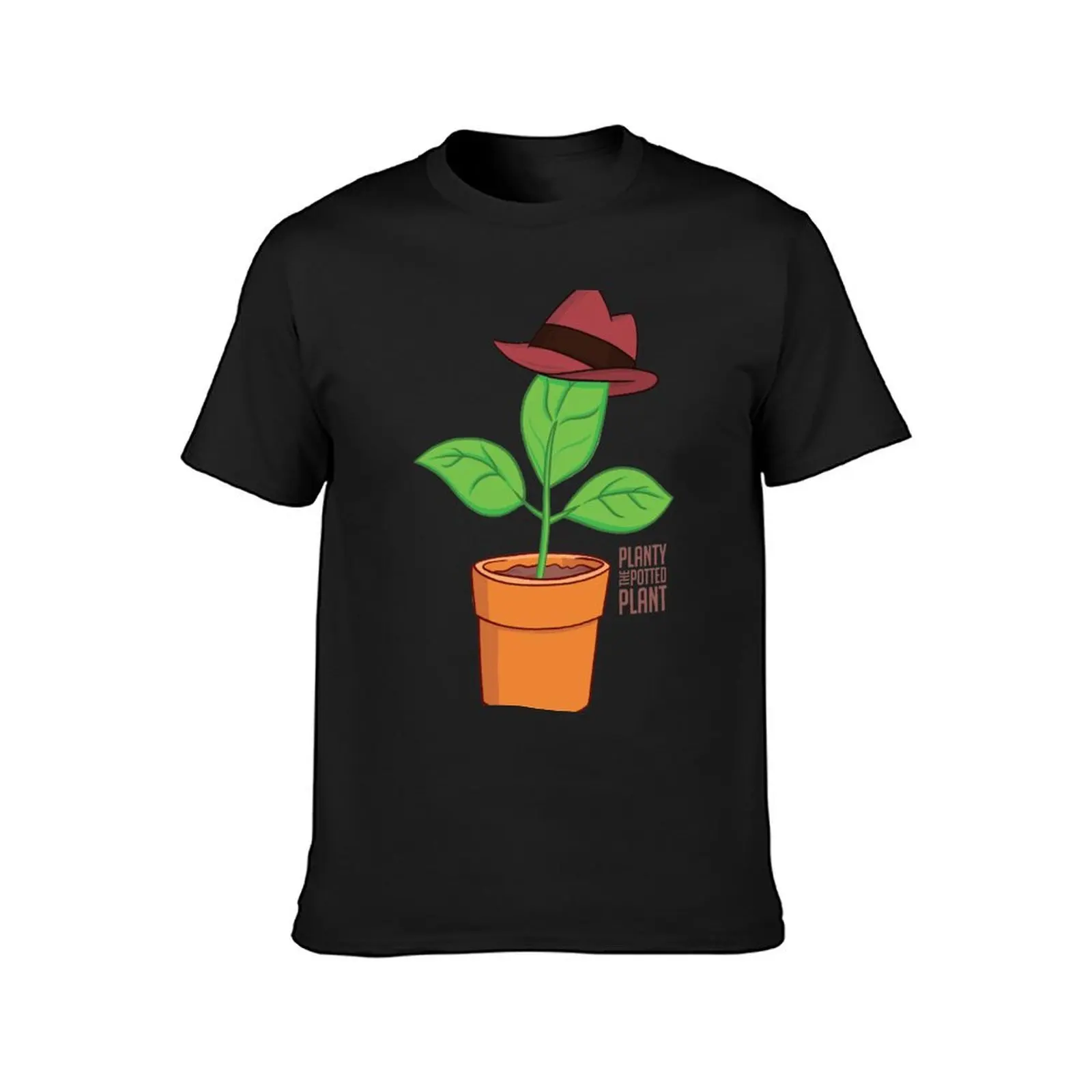 Planty the Potted Plant T-Shirt oversizeds sublime tees korean fashion T-shirt men