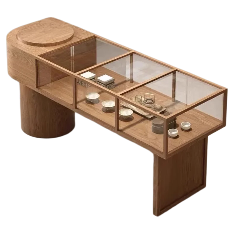 

Clothing Store Glass Display Cabinet Zhongdaotai Ceramic Jewelry Antique Jade Store Display Shelf Display Cabinet