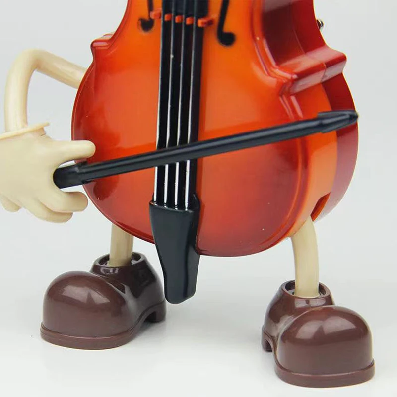 Nova caixa de música violino dos desenhos animados kawaii balanço guitarra esculturas criativo presente natal caixa música moderna mesa decoração casa