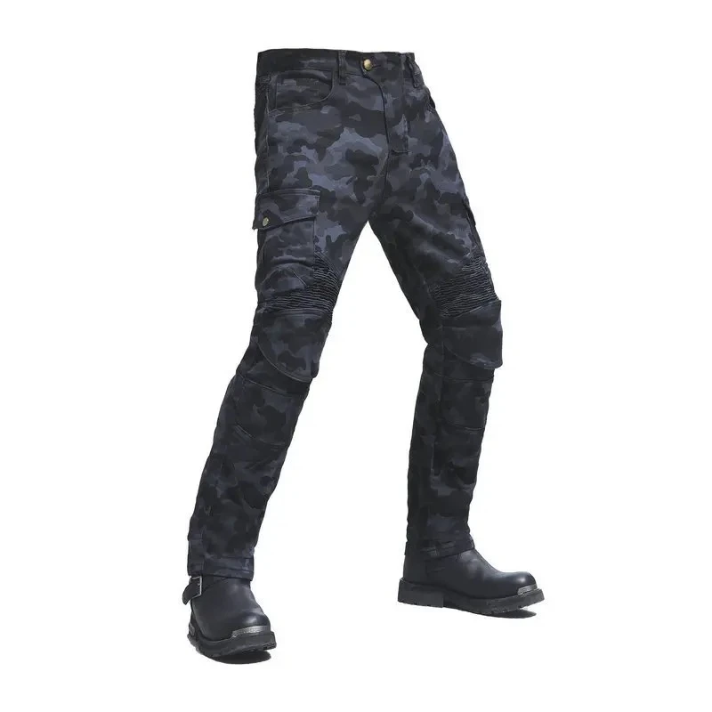 

Camouflage Men Motorcycle Riding Pants Biker Jeans Motocross Racing Denim Trousers With 4 X Detachable CE Knee Hip Pads