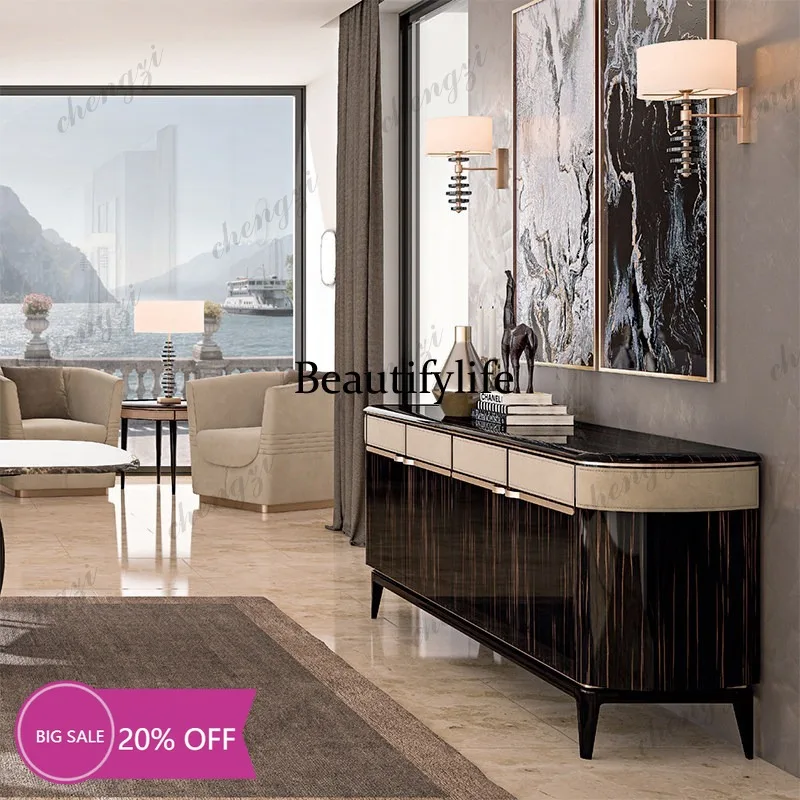 MM02 Italian light luxury door cabinet facing the door shoe cabinet simple solid wood dining side cabinet high sense