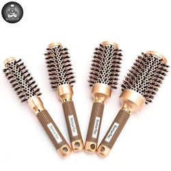 Ionic Thermal Barrel Hairbrush for Women Round Brush for Blow Drying Professional Hair Combs Barbershop Accessories