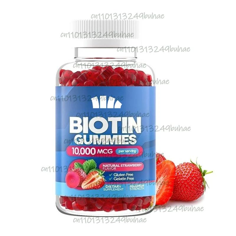Gomitas de colágeno, gomas de biotina para el cuidado de la piel, salud, uñas, crecimiento del cabello, vitaminas, suplemento de proteína de colágeno