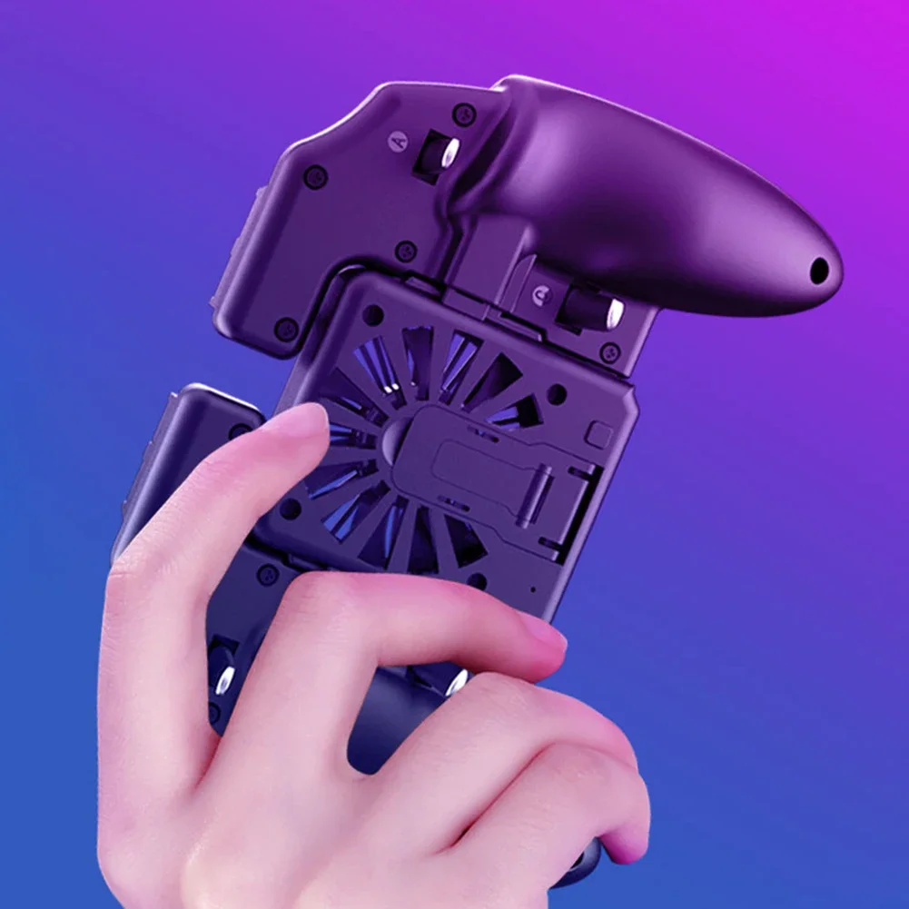 6 أصابع زر تبريد غمبد ألعاب الهاتف المحمول الغبار المحمولة حمل ديكور لعصا التحكم في ألعاب PUBG
