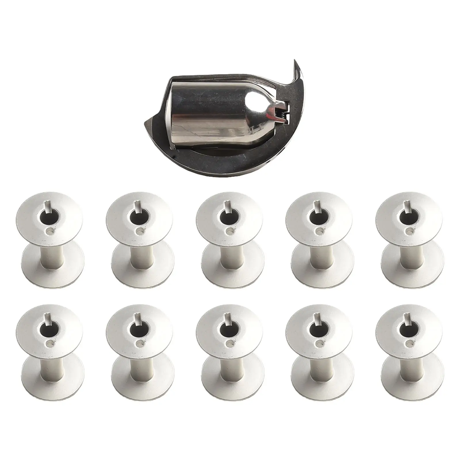 1pc Shuttle Hook & 10pcs Bobbins Household Sewing Tools And Sewing Machine Accessories For Durkopp Adler 204 205 266 366