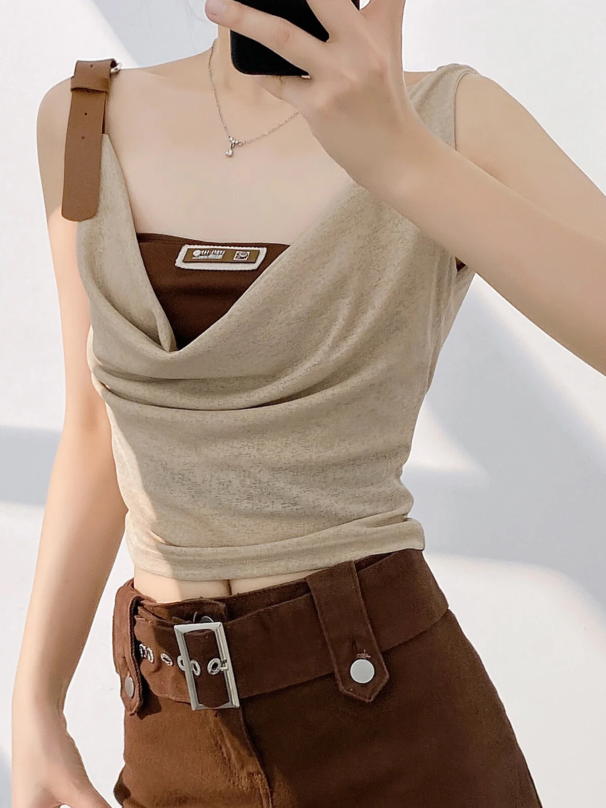Morelowy Gotycki Damski Top Krótki Y2k Bez Rękawów Odkryte Ramiona Letnia Moda Streetwear Casual Chic Vintage Camisole Tank Top