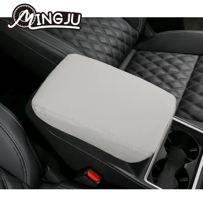 For Mitsubishi Outlander 2022 2023 2024 Accessories Leather Car Armrest Mat Center Console Arm Rest Protection Cushion