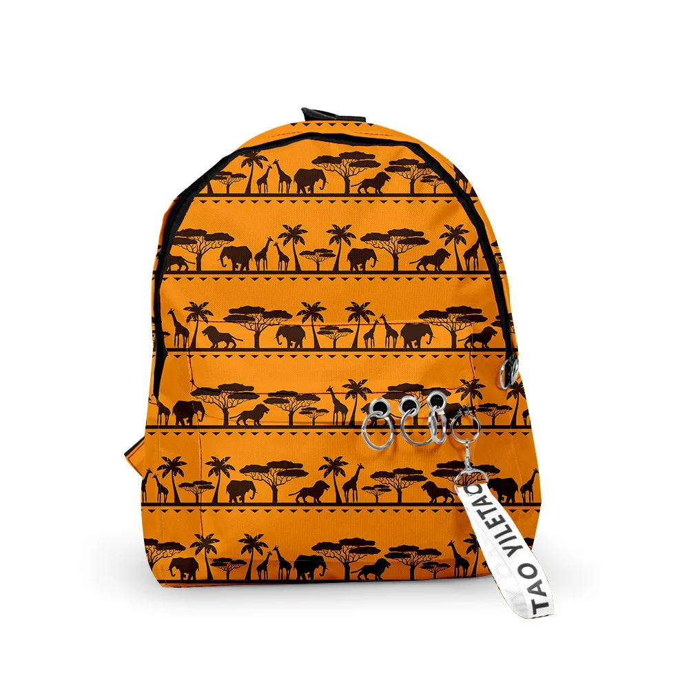 

Classic Popular Tribal patterns Backpacks Boys/Girls pupil School Bags 3D Print Keychains Oxford Waterproof Cute Small Backpacks