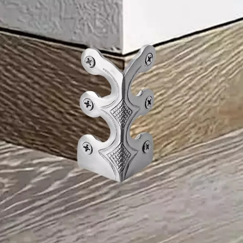 6/12PCS Vintage Corner Brackets Iron Decorative Corner Guard Base Board Protectors Edge Cover DIY - view 5