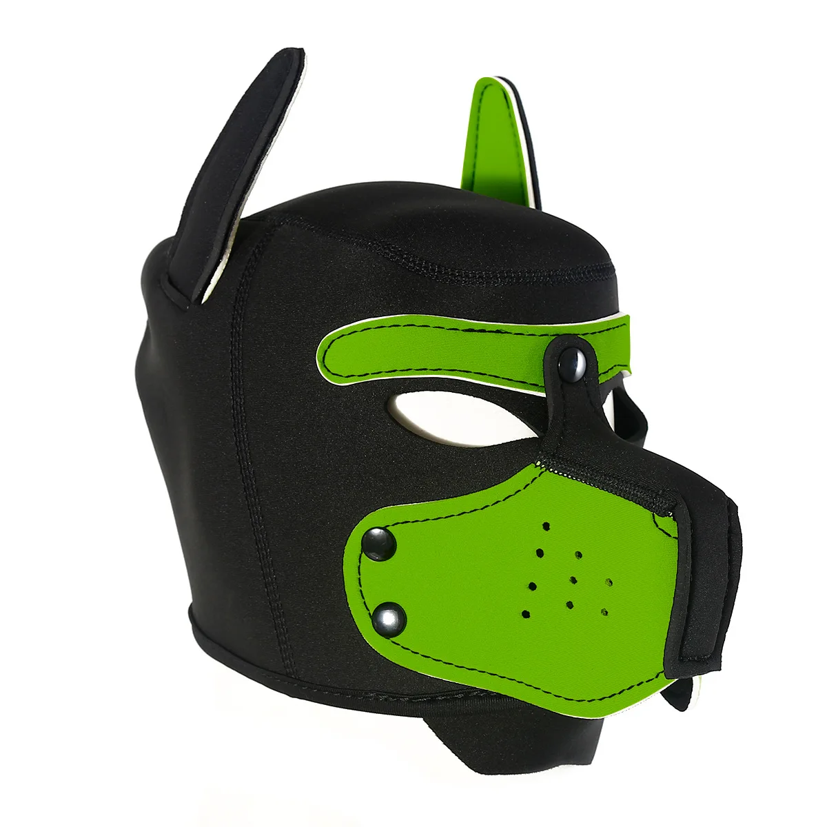 คู่สัตว์บทบาทเล่นเกมอุปกรณ์เสริมใหม่เซ็กซี่หน้ากากสุนัขลูกสุนัขคอสเพลย์เบาะยาง Full HEAD Hood Mask สําหรับเครื่องแต่งกายที่แปลกใหม่