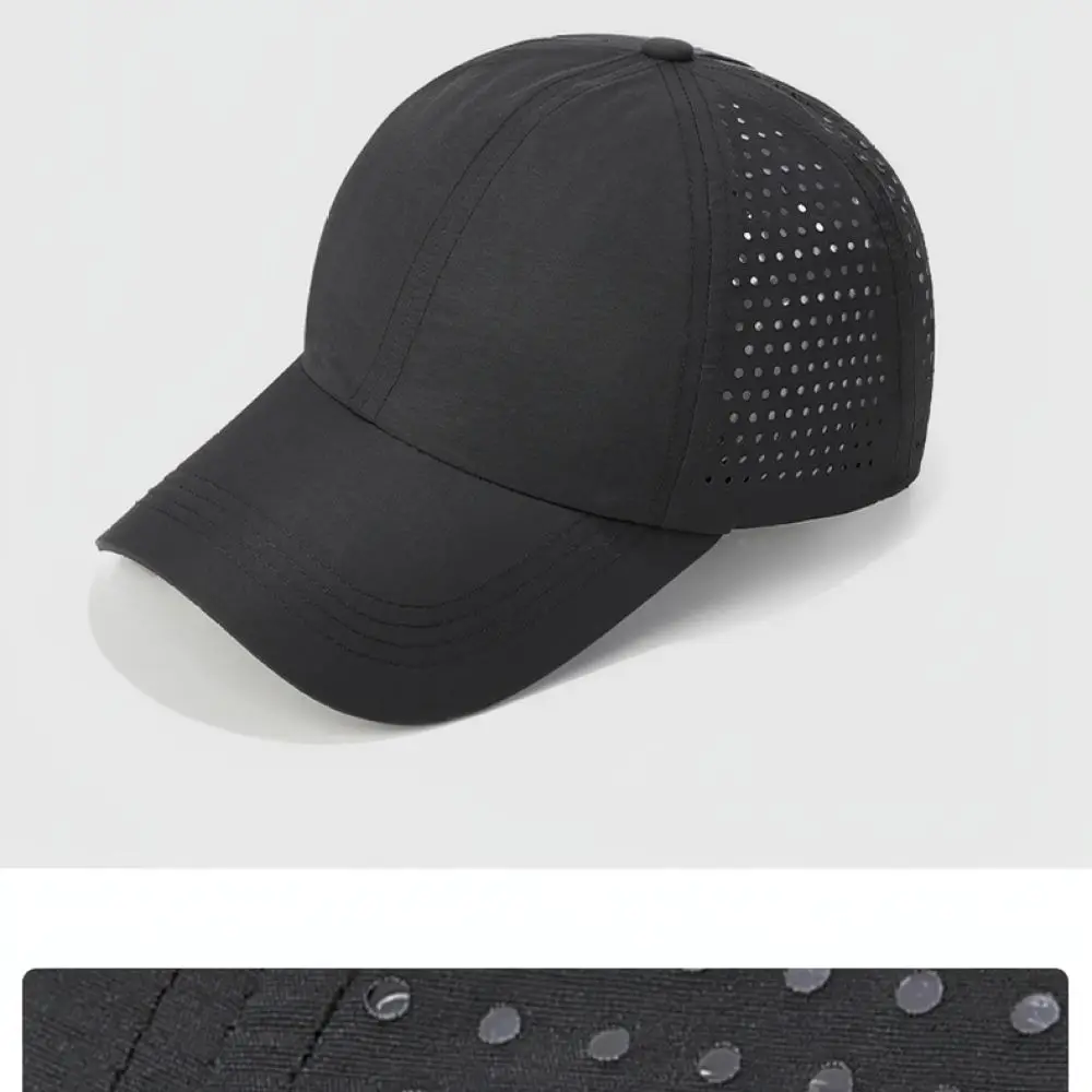 Women Ponytail Baseball Cap Breathable Mesh Summer Sun Hat Adjustable Quick Dry Outdoor Travel Running Sporty Visor