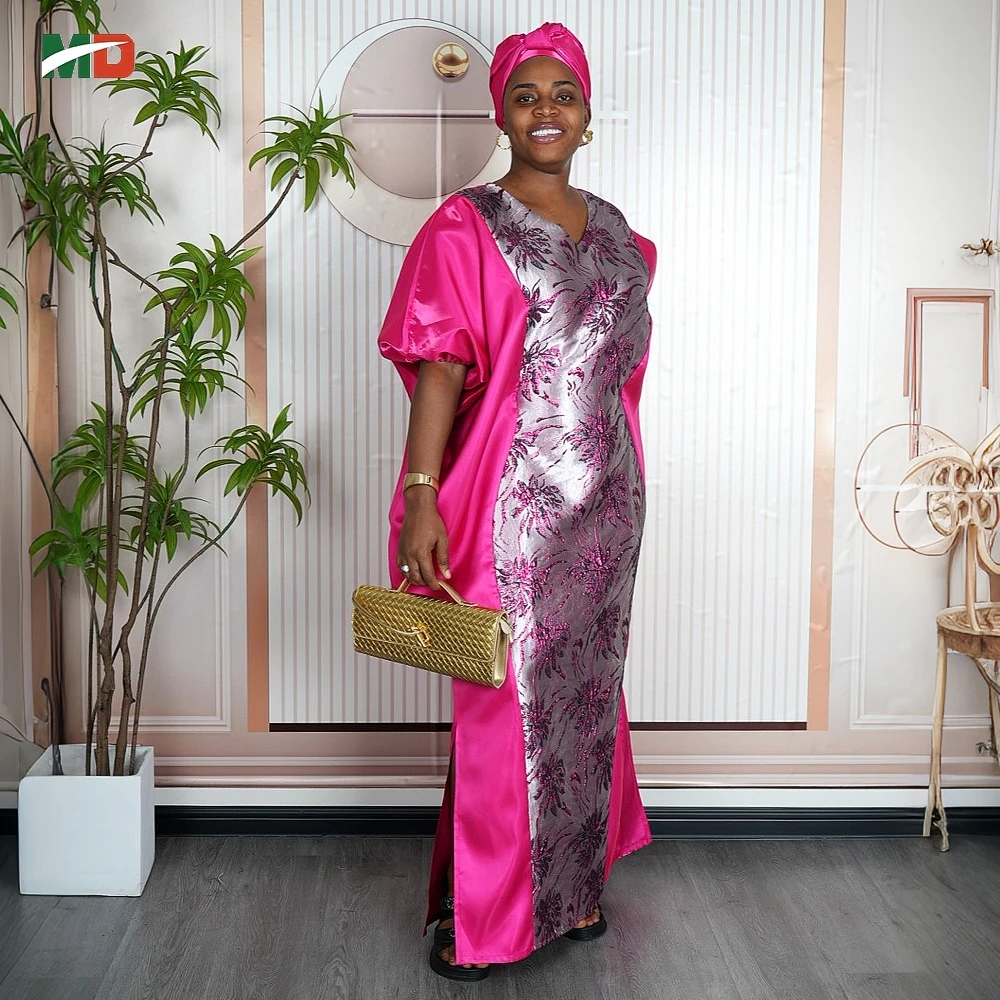 MD Afrikanische Kleider Für Frau Plus Größe Türkei Kleid Muslimischen Stickerei Kleid Hochzeit Party Boubou Robe Weihnachten Afrika Kleidung