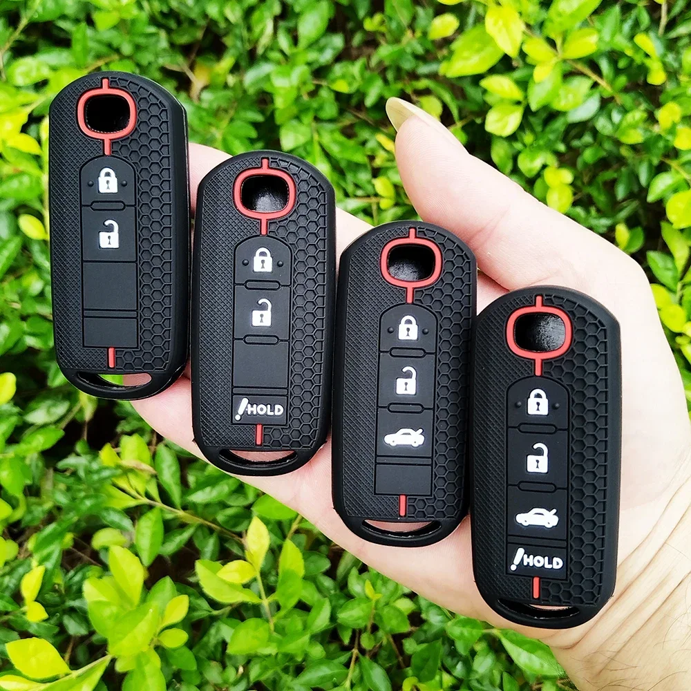 Silicone Car Remote Key Case Cover for Mazda 2 3 6 Atenza Axela Demio CX-5 CX5 CX3 CX7 CX-9 2015 2016 2017 2018 2019 Accessories