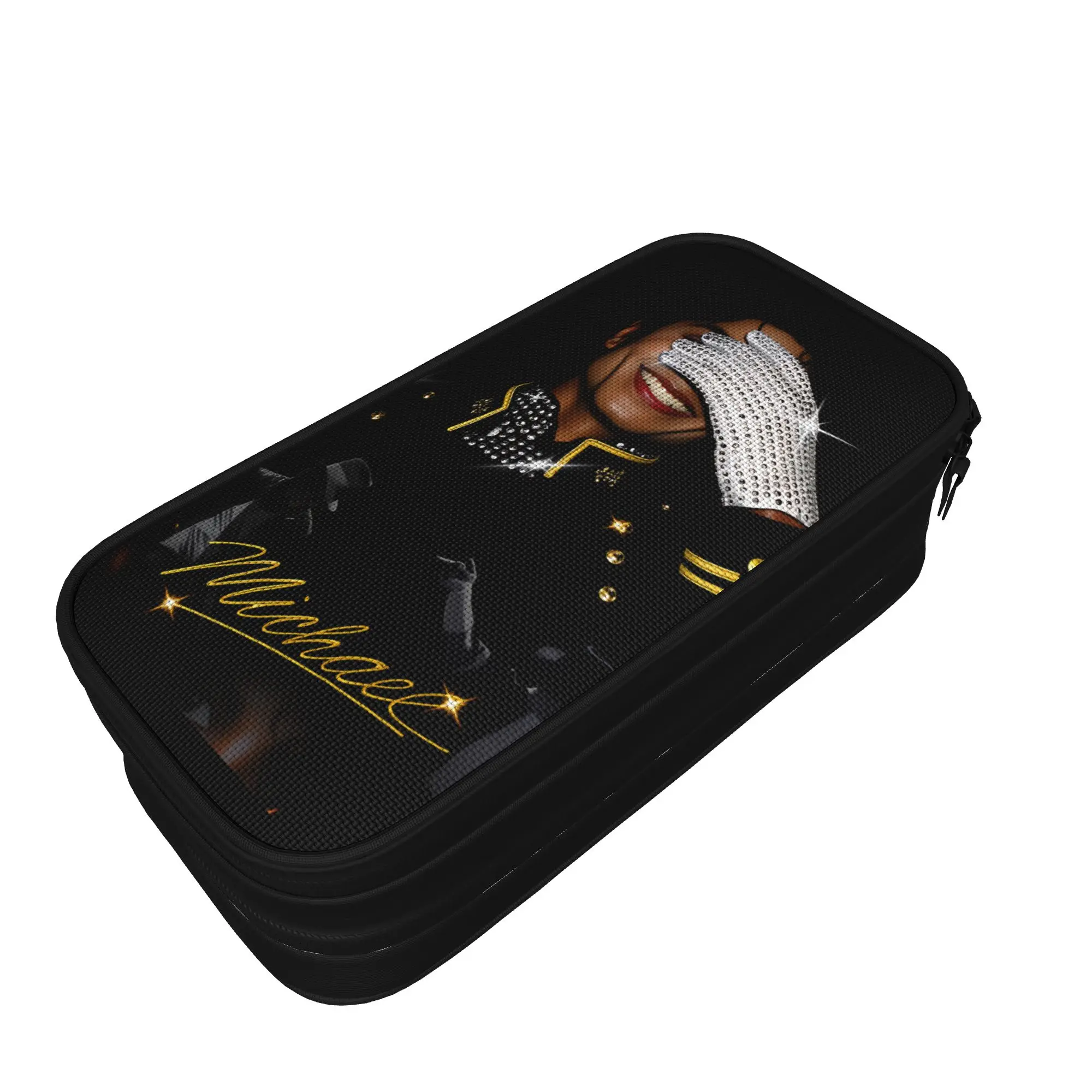 Michael MJ Pencil Case  Boy Girl Cute Pencil Box Graphic Back To School Pencil Cases Stationery Organizer Birthday Present